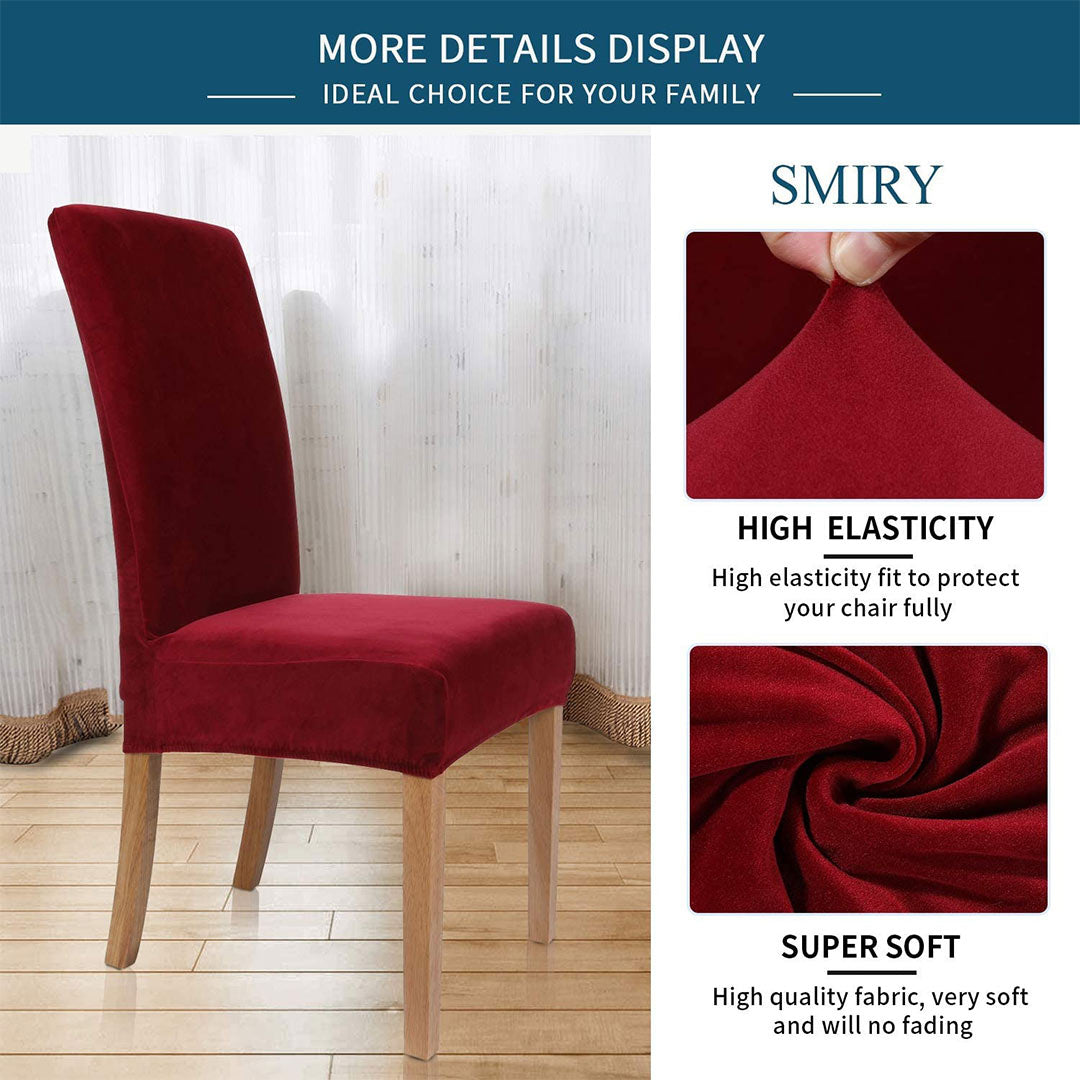 Fitted Style Cotton Jersey Chair Cover - Maroon