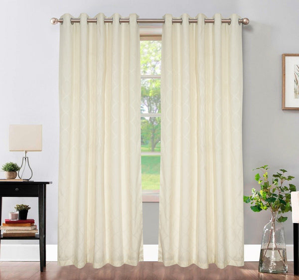 Embroidered Wave Diamond Curtains 66″x90″ – 1 Piece
