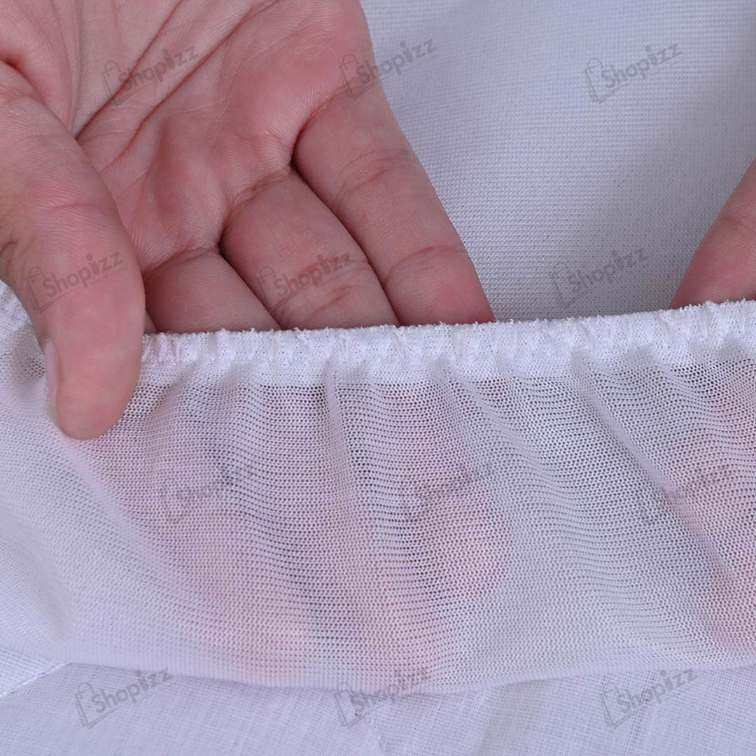 Quilted Waterproof Mattress Protector In White Color With Elastic Fitting