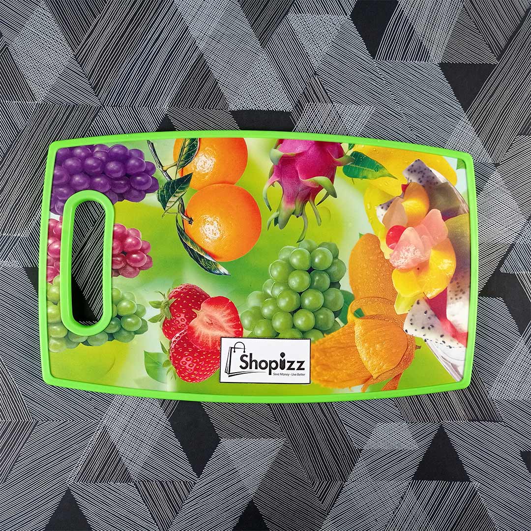 High Quality Plastic Fruit Printed Anti Groove Cutting Board(BBJ)