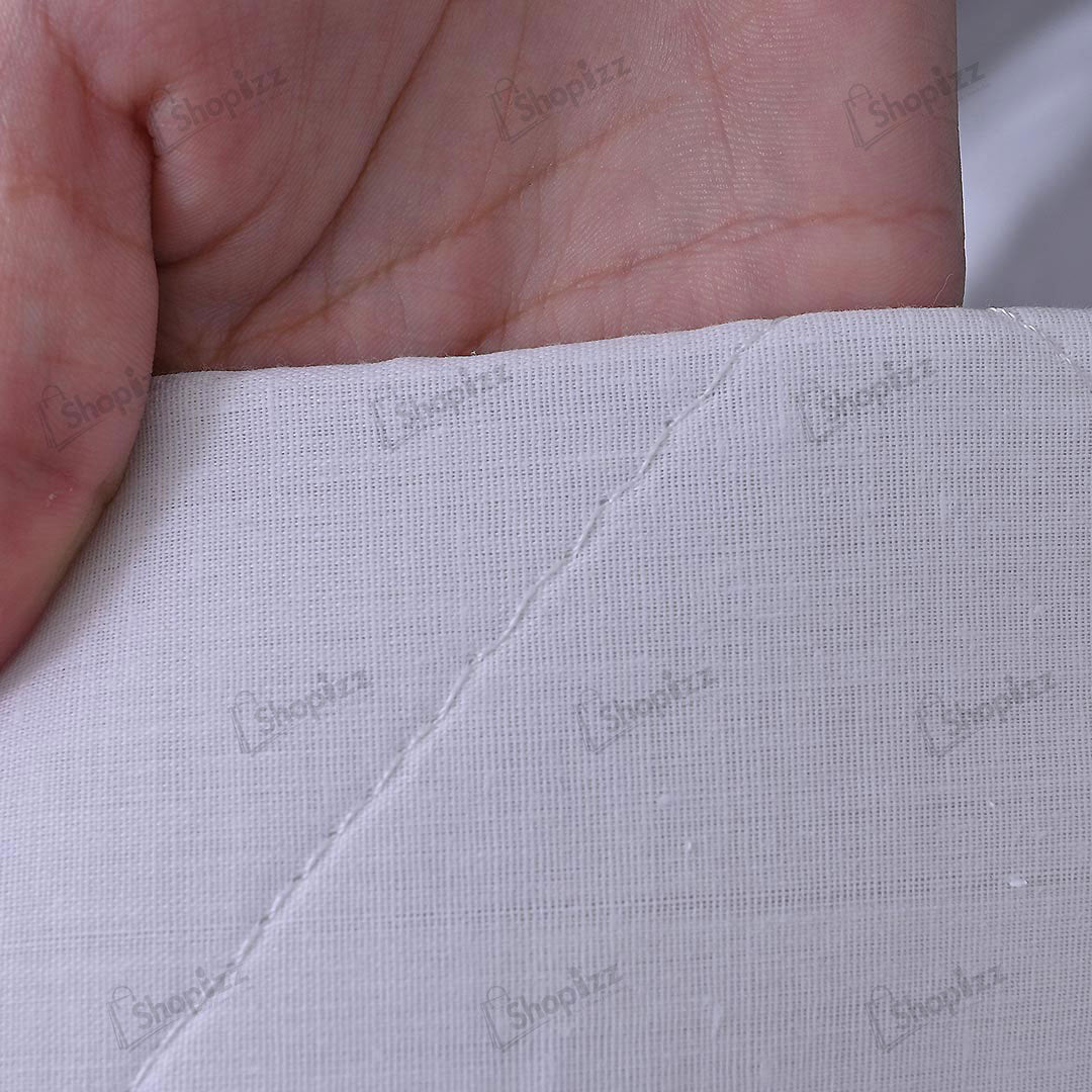 Quilted Waterproof Mattress Protector In White Color With Elastic Fitting