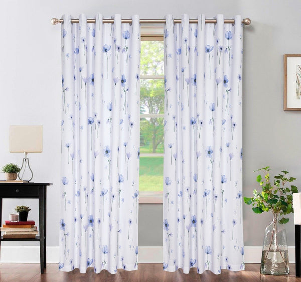 Taisier Home White Curtains Floral Embroidered 66″x90″ – 1 Piece