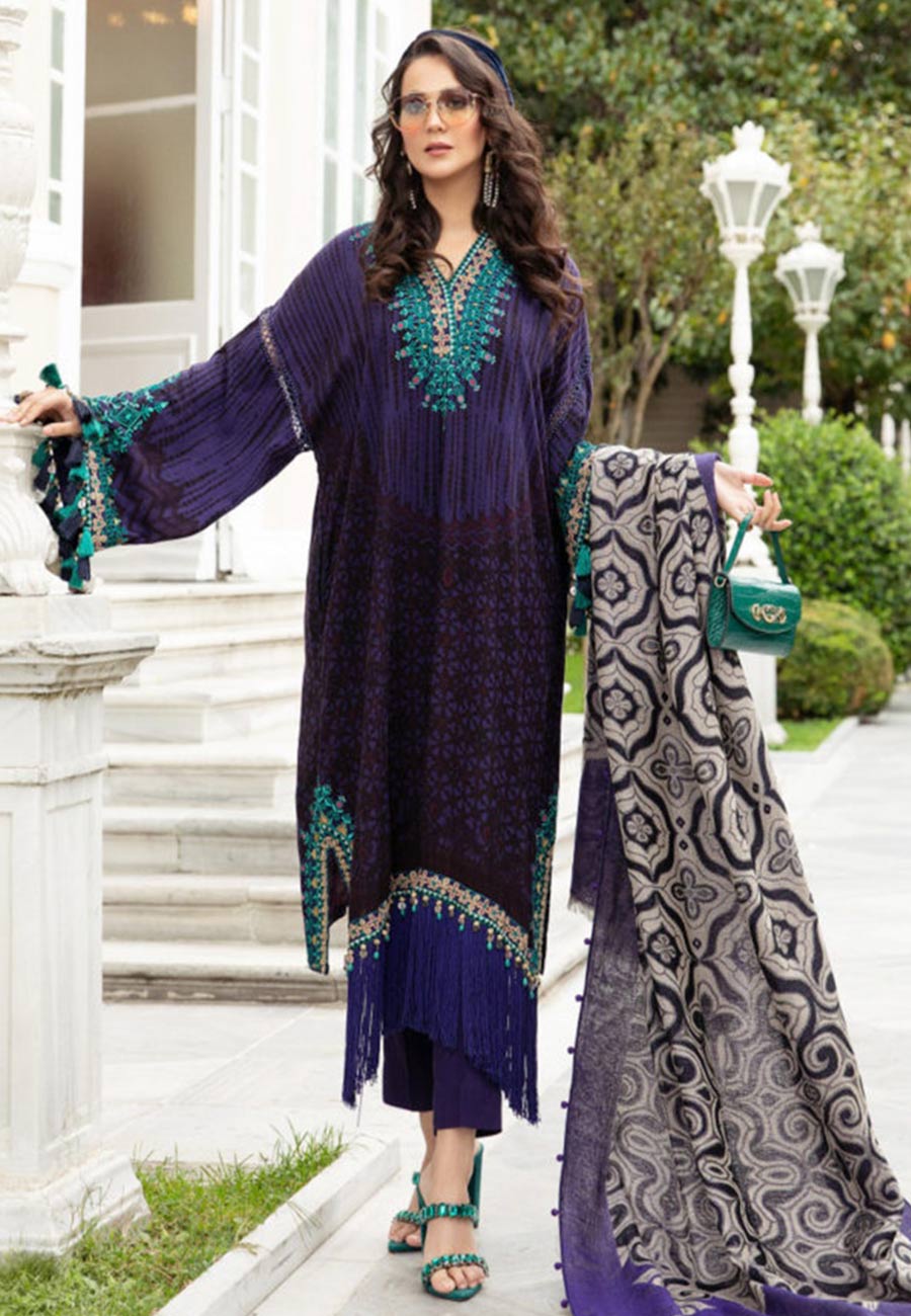 Charizma 3 PCS Neckline Embroidered Lawn Dress With Printed Chiffon Dupatta A40#