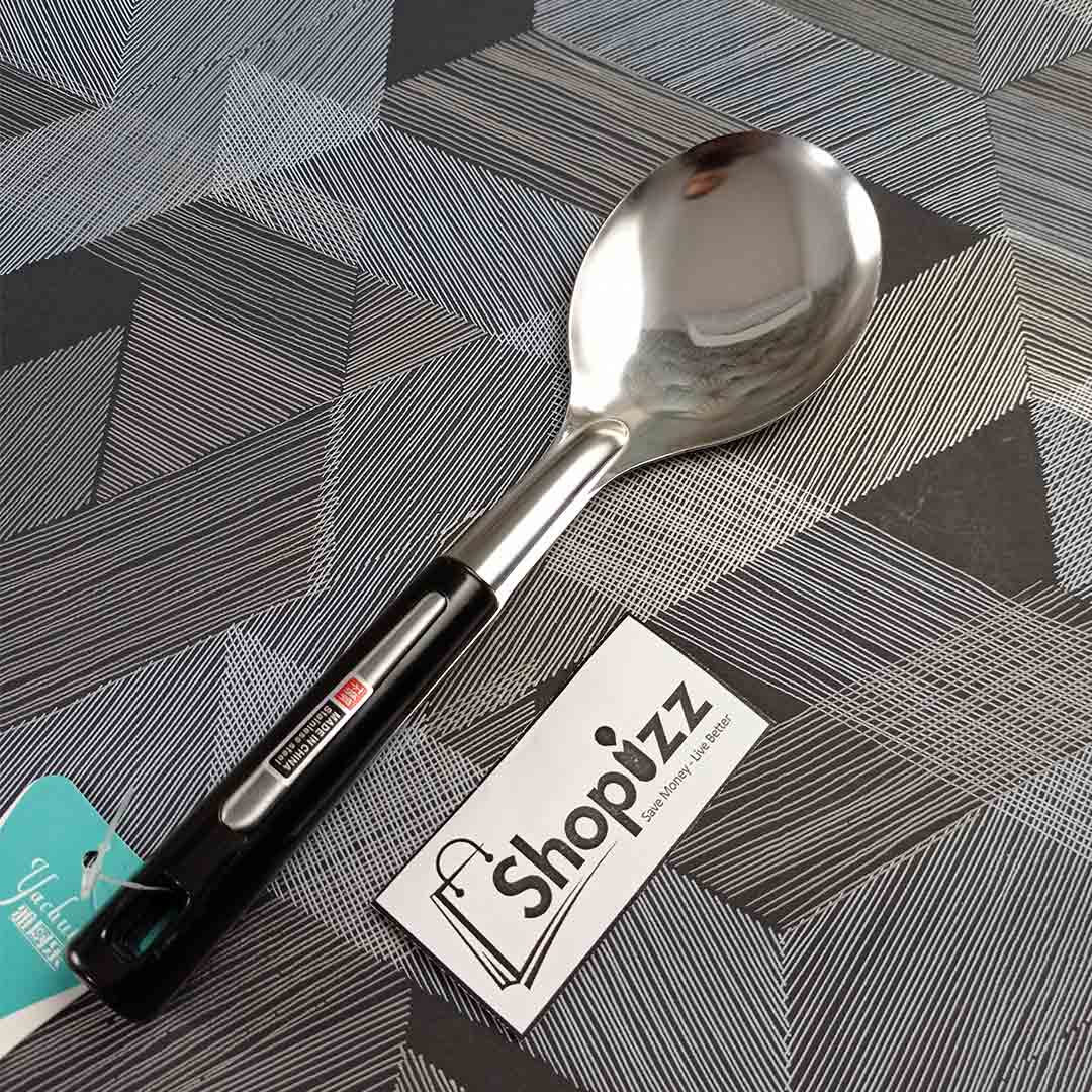 Cooking Spoon / Ladle (Stainless Steel with Plastic Handle)(AGE)