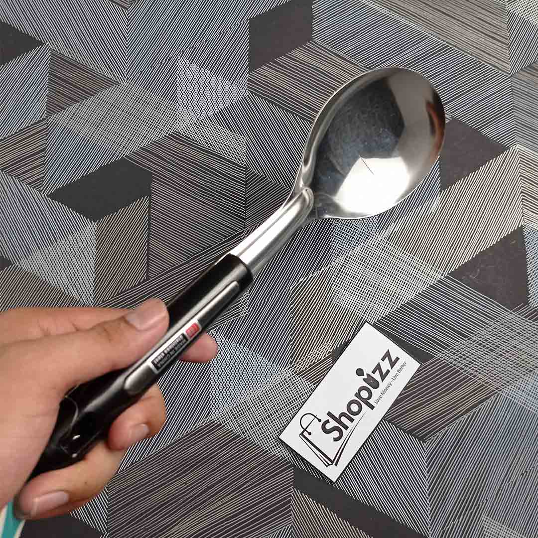 Cooking Spoon / Ladle (Stainless Steel with Plastic Handle)(AGE)