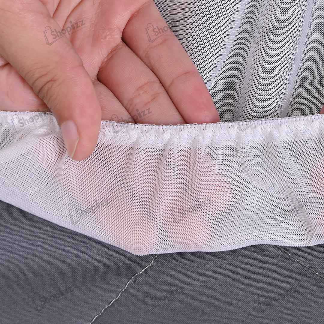 Quilted Waterproof Mattress Protector in Grey color with Elastic Fitting