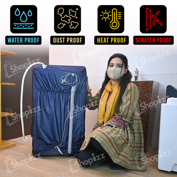 Washing Machine Cover : Waterproof , Dustproof, Heatproof & Scratchproof - Blue Color- Top Laod