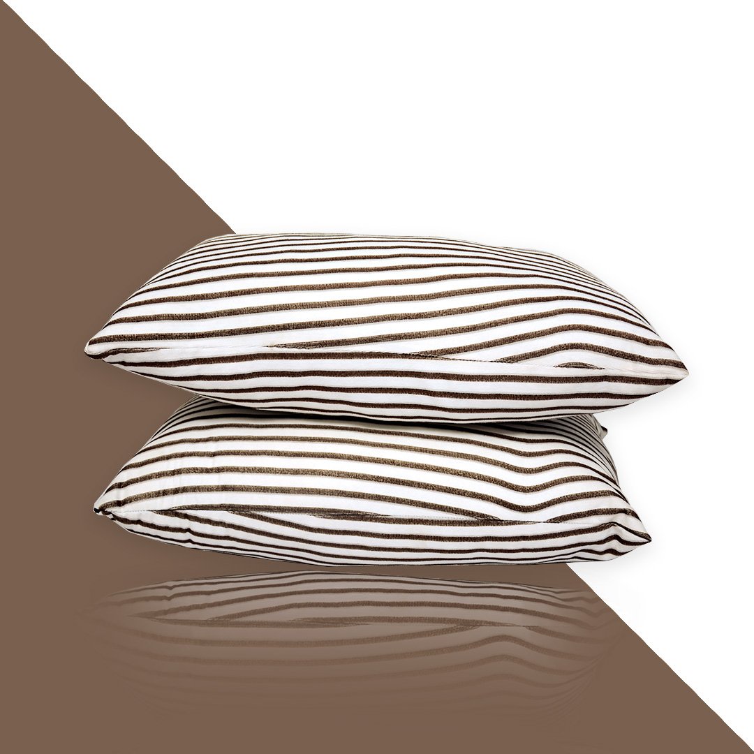 Terry Towels Waterproof Pillow Protector Set of 2 Pillow Case (Brown) 19″x29″.