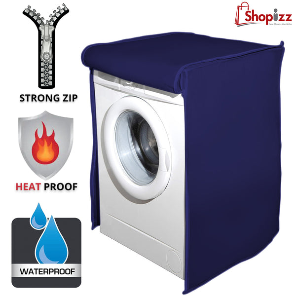 Zipper Waterproof Washing Machine Cover Front Loaded Blue Color – All Sizes available