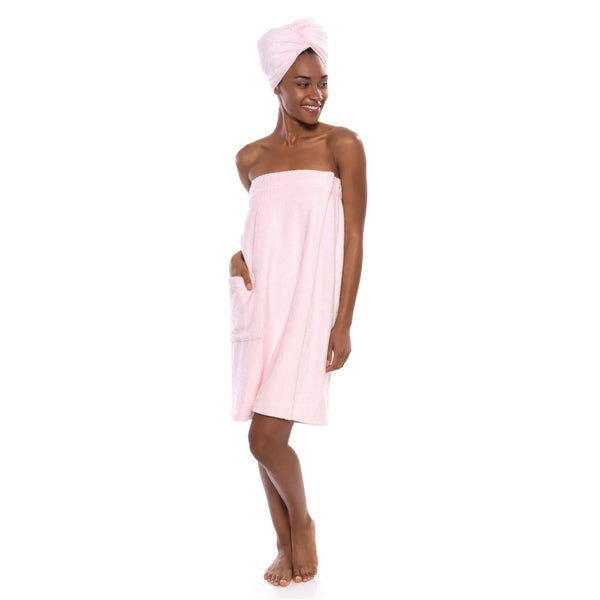 Texere Women's Terry Cloth Body Wrap - Barely Pink