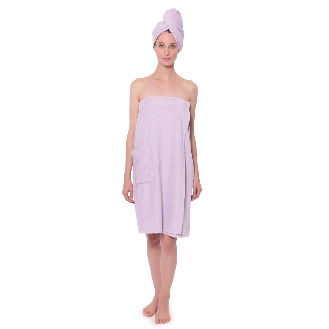 Texere Women's Terry Cloth Body Wrap - Lavender Fog