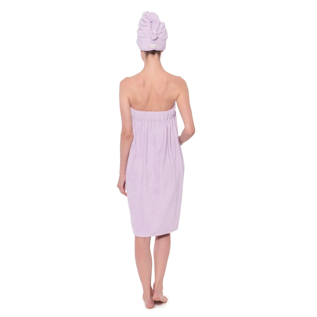 Texere Women's Terry Cloth Body Wrap - Lavender Fog