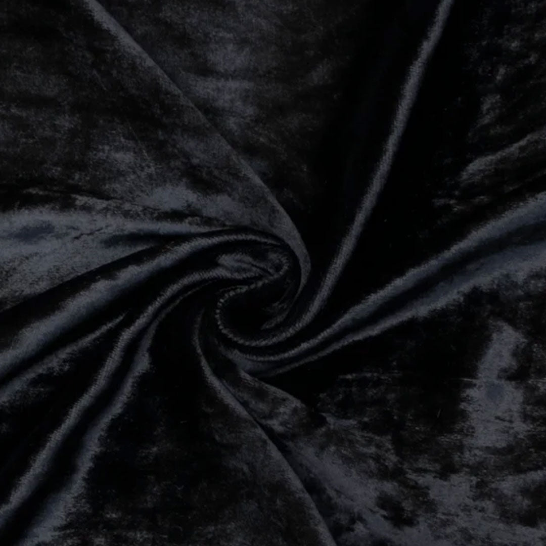 Pair Of Premium Black Velvet Eyelet Curtain