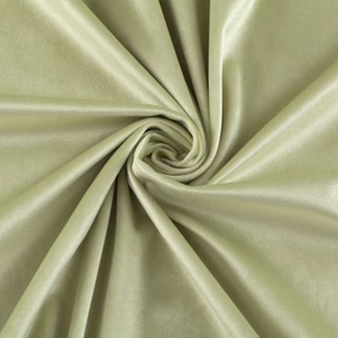Pair Of Premium Light Green Velvet Eyelet Curtain