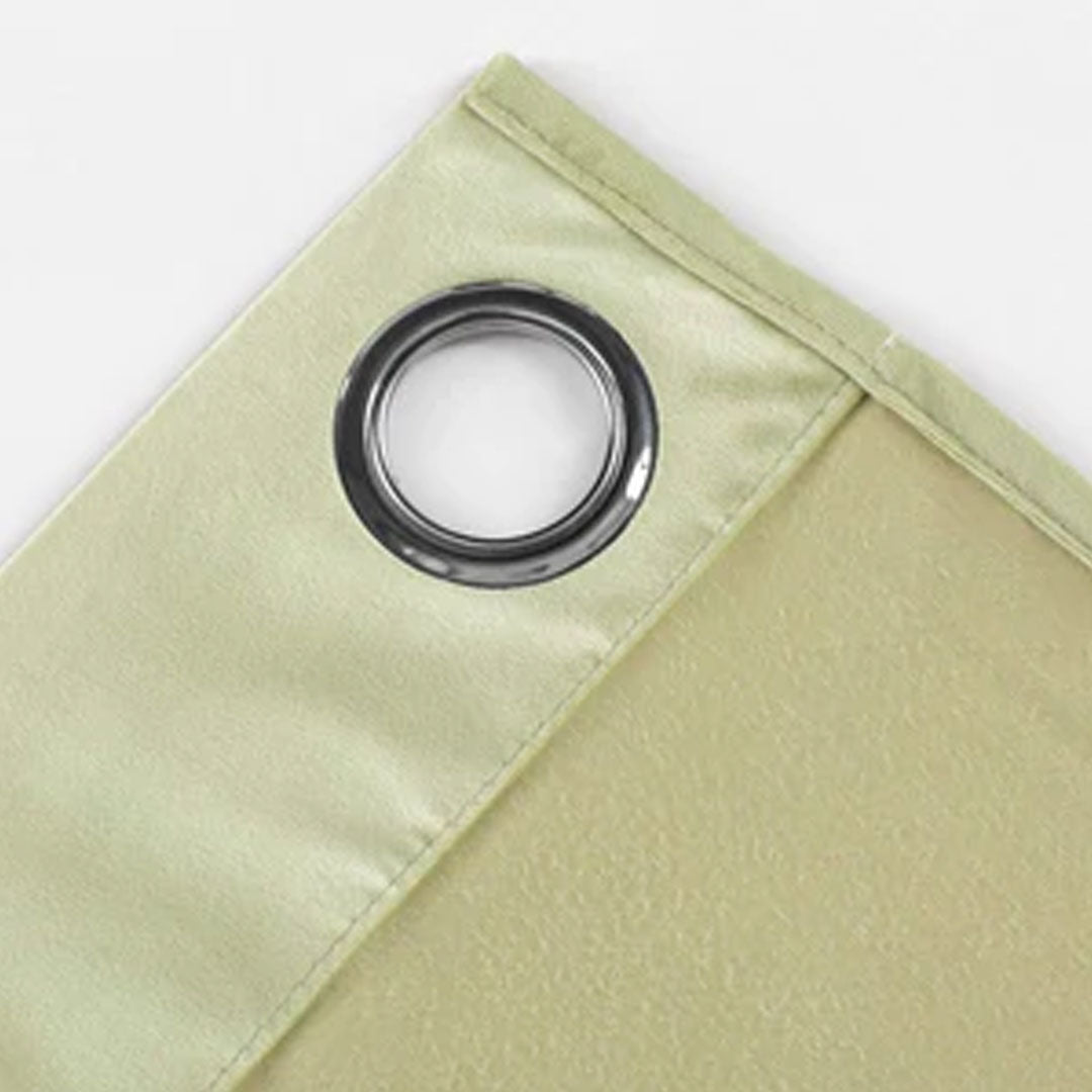 Pair Of Premium Light Green Velvet Eyelet Curtain