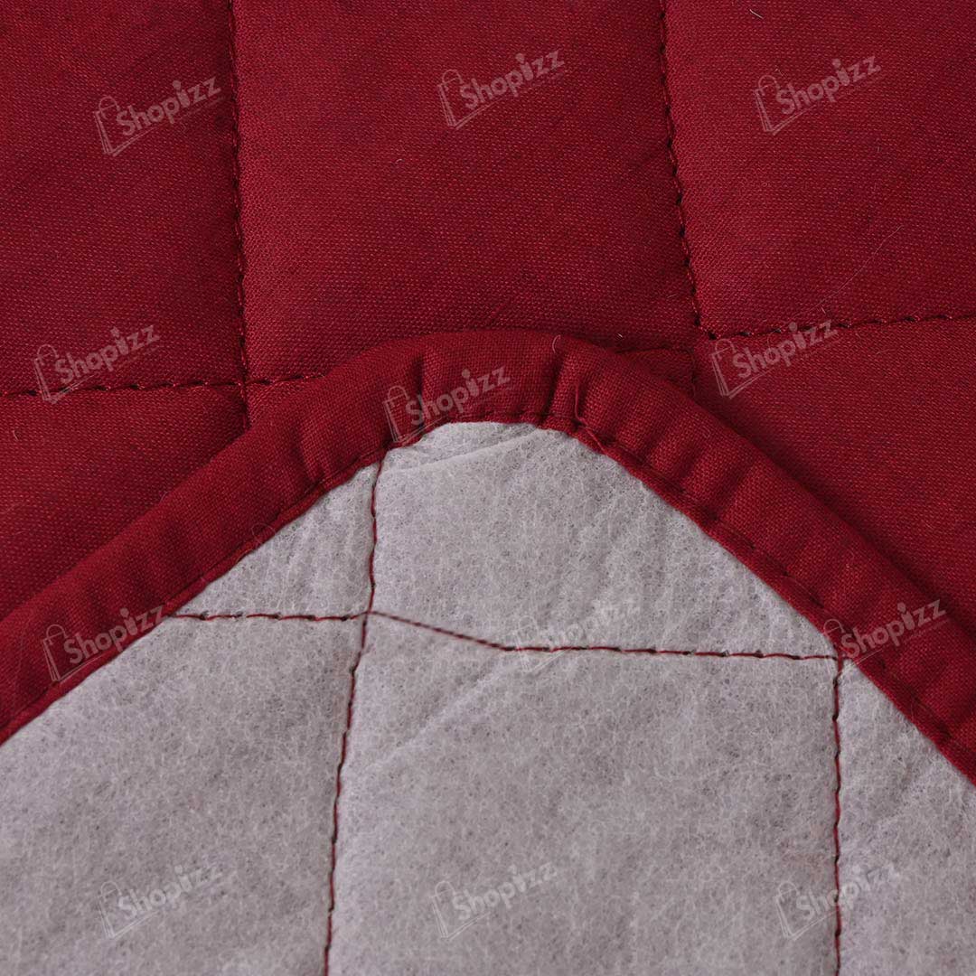 Fine Cotton Quilted Sofa Cover – Maroon Color