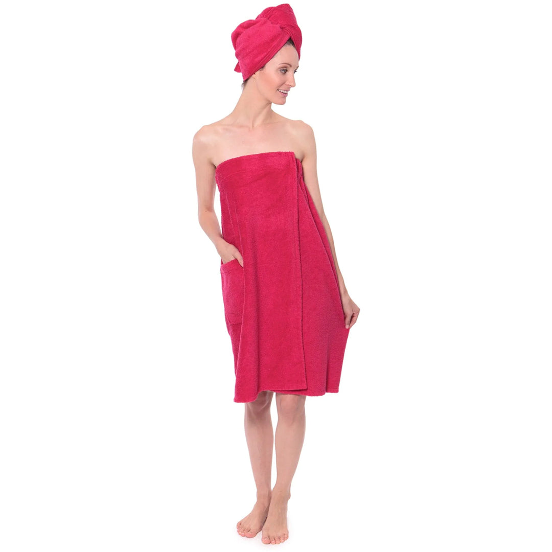 Texere Women's Terry Cloth Body Wrap - Pink