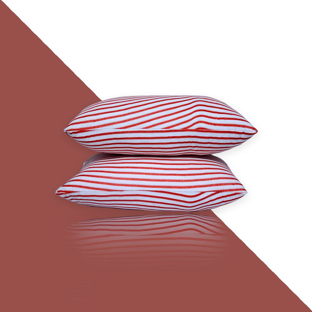 Terry Towels Waterproof Pillow Protector Set of 2 Pillow Case (Red) 19″x29″