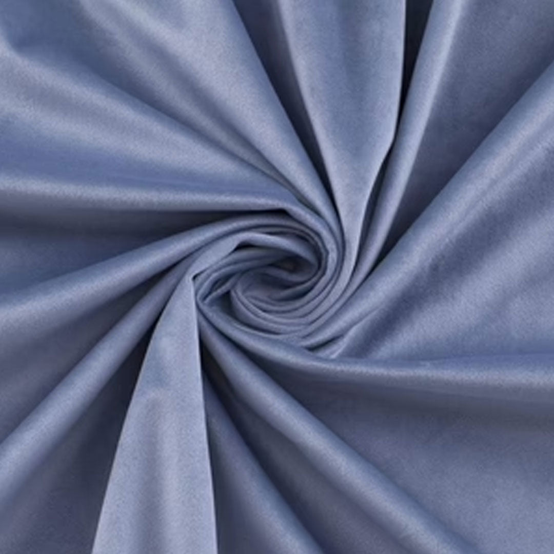 Pair Of Premium Blue Velvet Eyelet Curtain