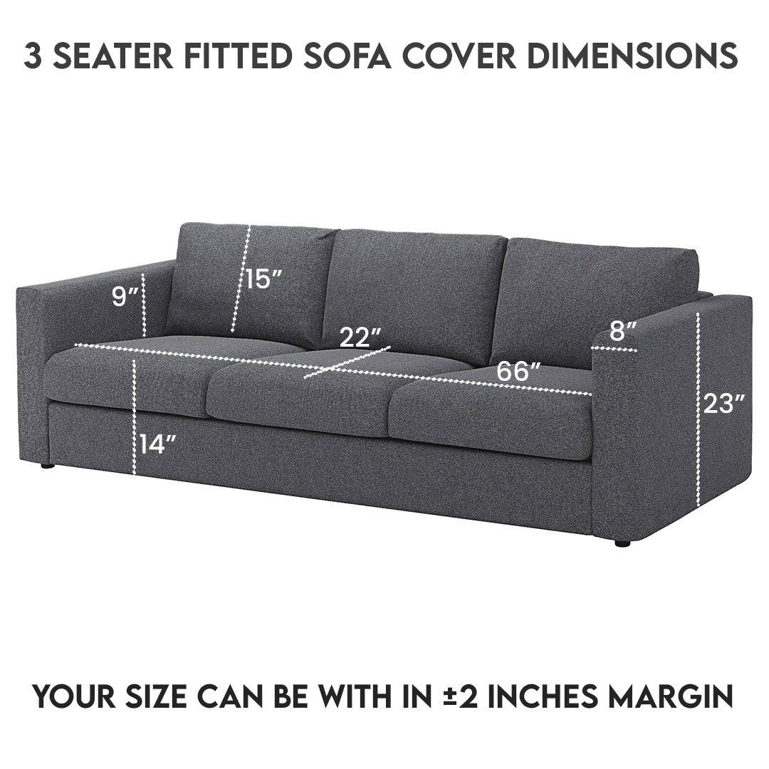 Plain Coffee Color Cotton Jersey Fitted Sofa Cover – SSC88010