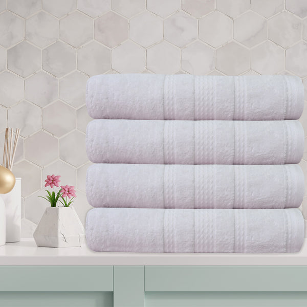 Luxury 100% Cotton Supreme Bath Towel - White (27" x 54")