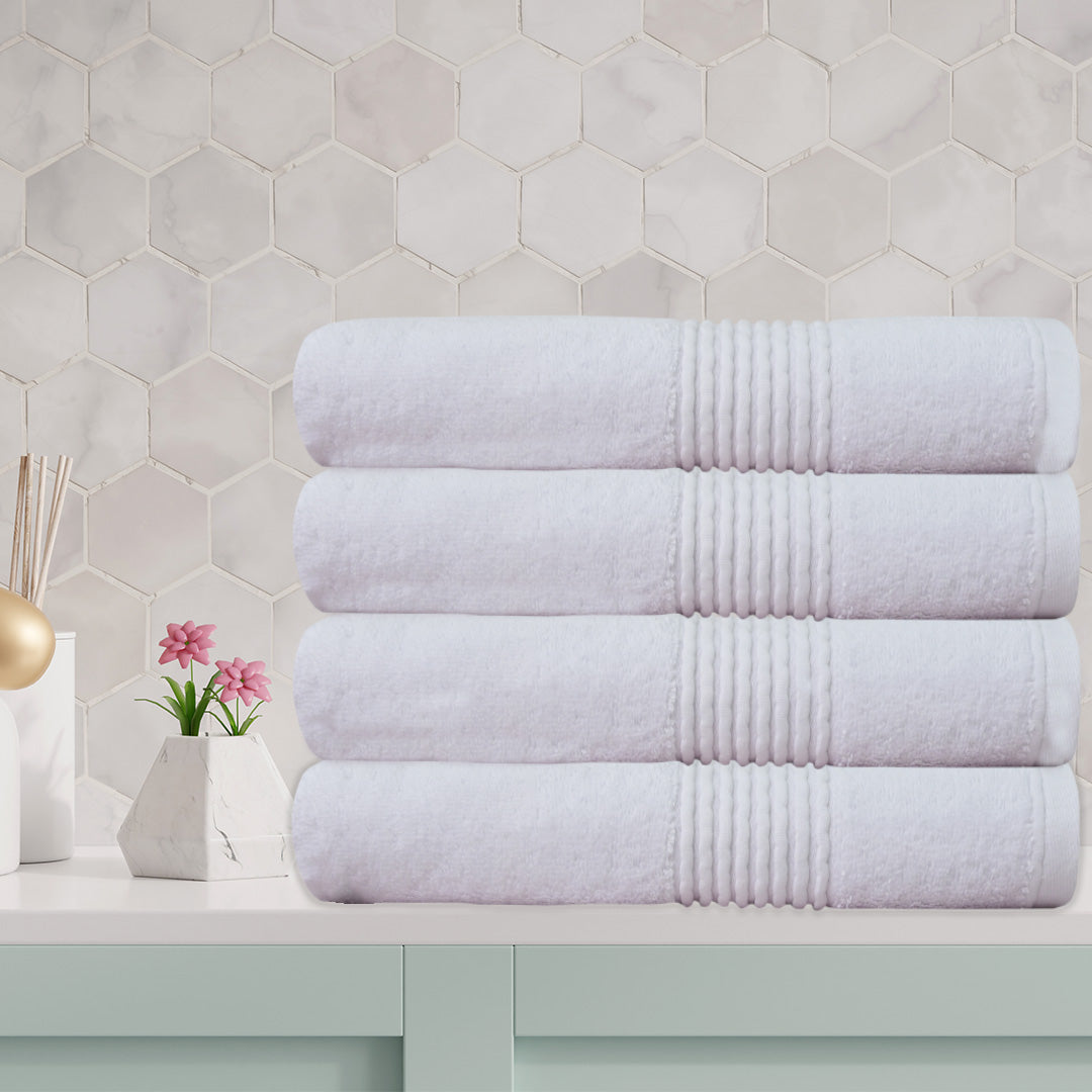 Luxury 100% Cotton Supreme Bath Towel - White (27" x 54")