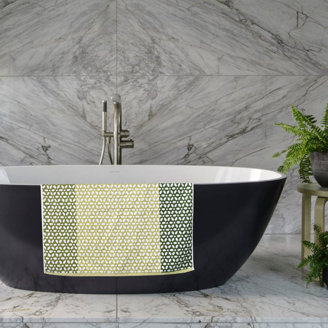 Luxury 100% Cotton Supreme Bath Towel - Green And Light Green (40" x 60")