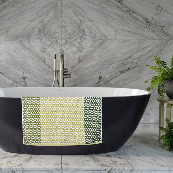 Luxury 100% Cotton Supreme Bath Towel - Green And Light Green (20" x 40")