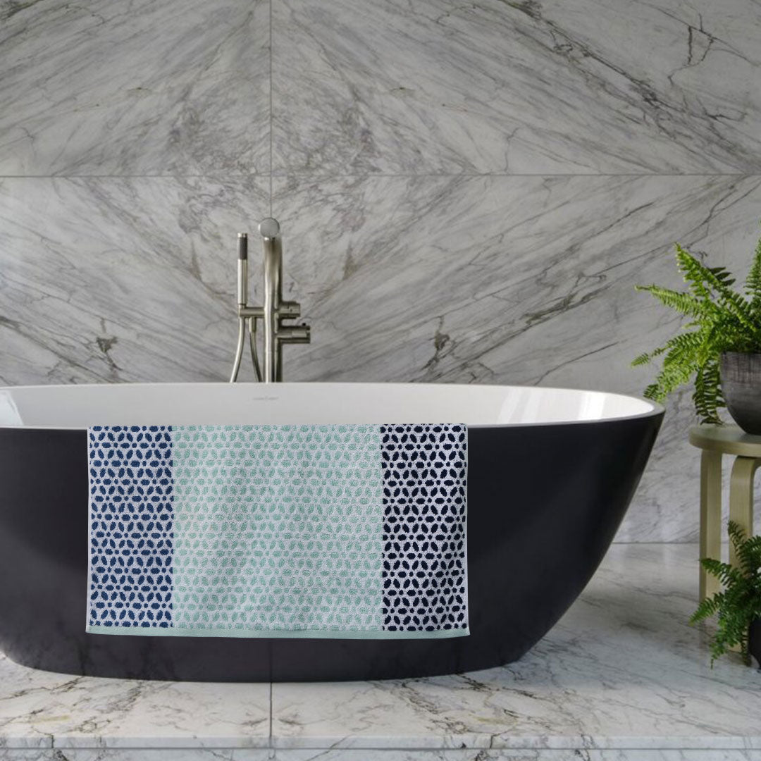 Luxury 100% Cotton Supreme Bath Towel - Blue And Light Blue (40" x 60")
