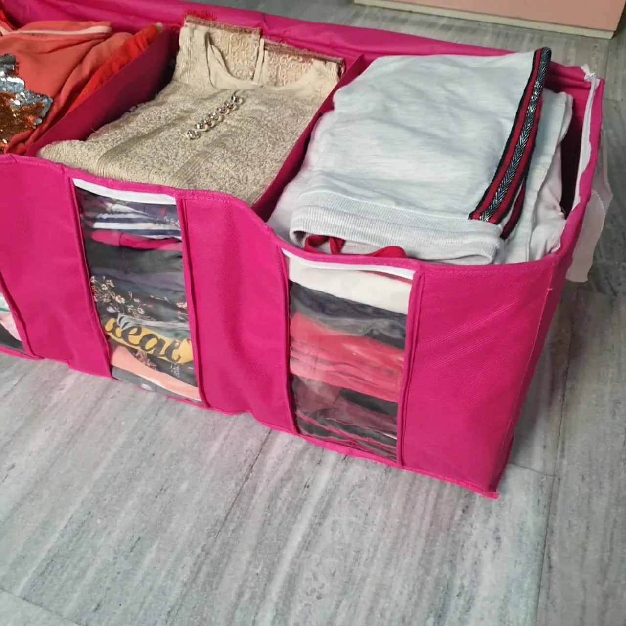 3 Compartment Storage Organizer / Clothes Storage Bag