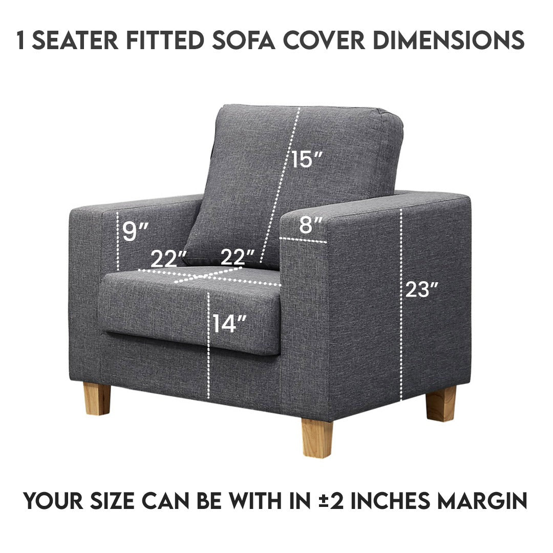 Plain Coffee Color Cotton Jersey Fitted Sofa Cover – SSC88010