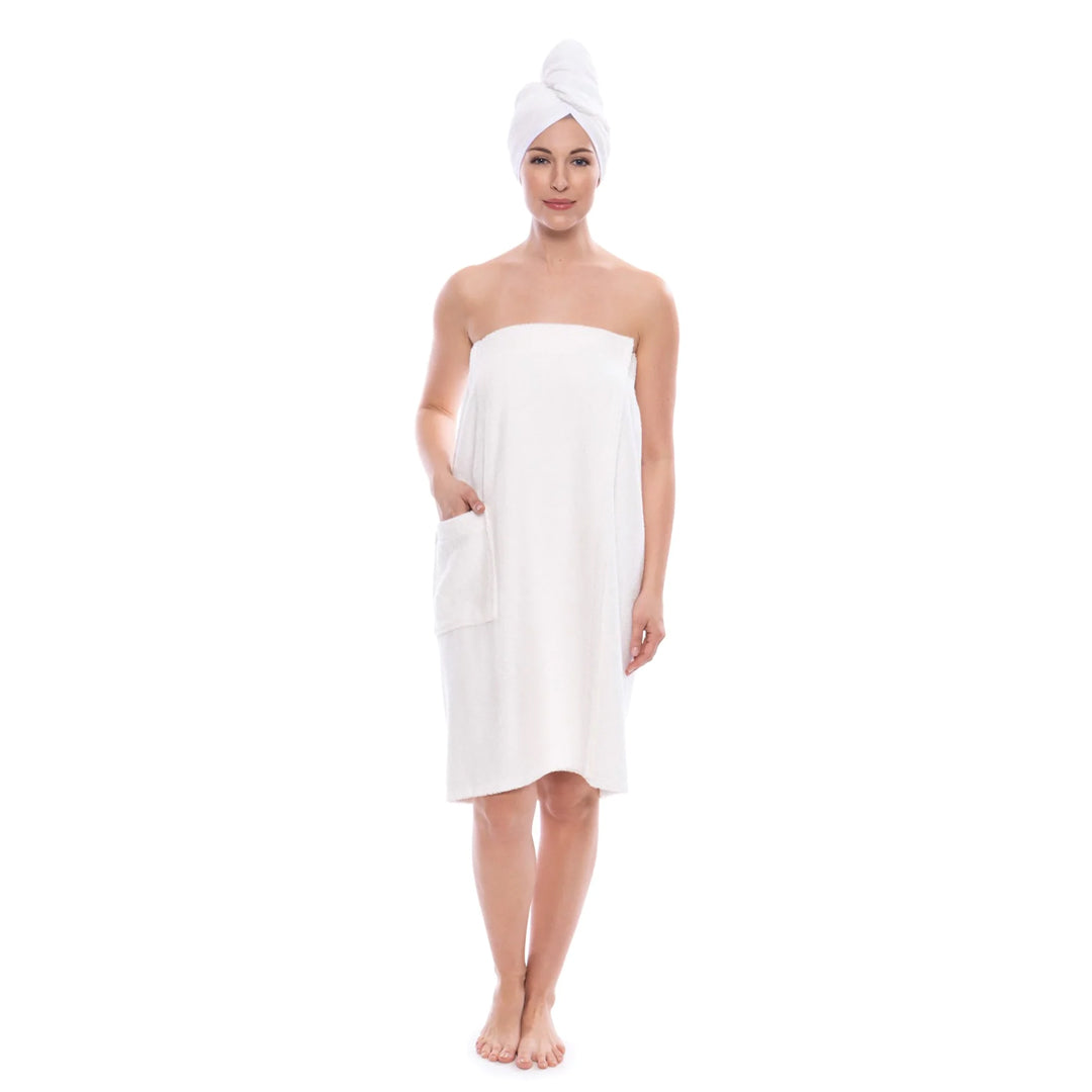 Texere Women's Terry Cloth Body Wrap - White