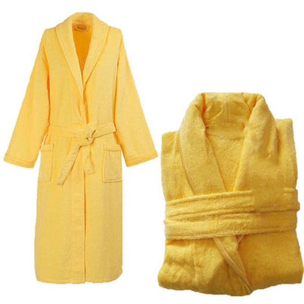 Yellow Color 100% Cotton Bathrobe - For Children's