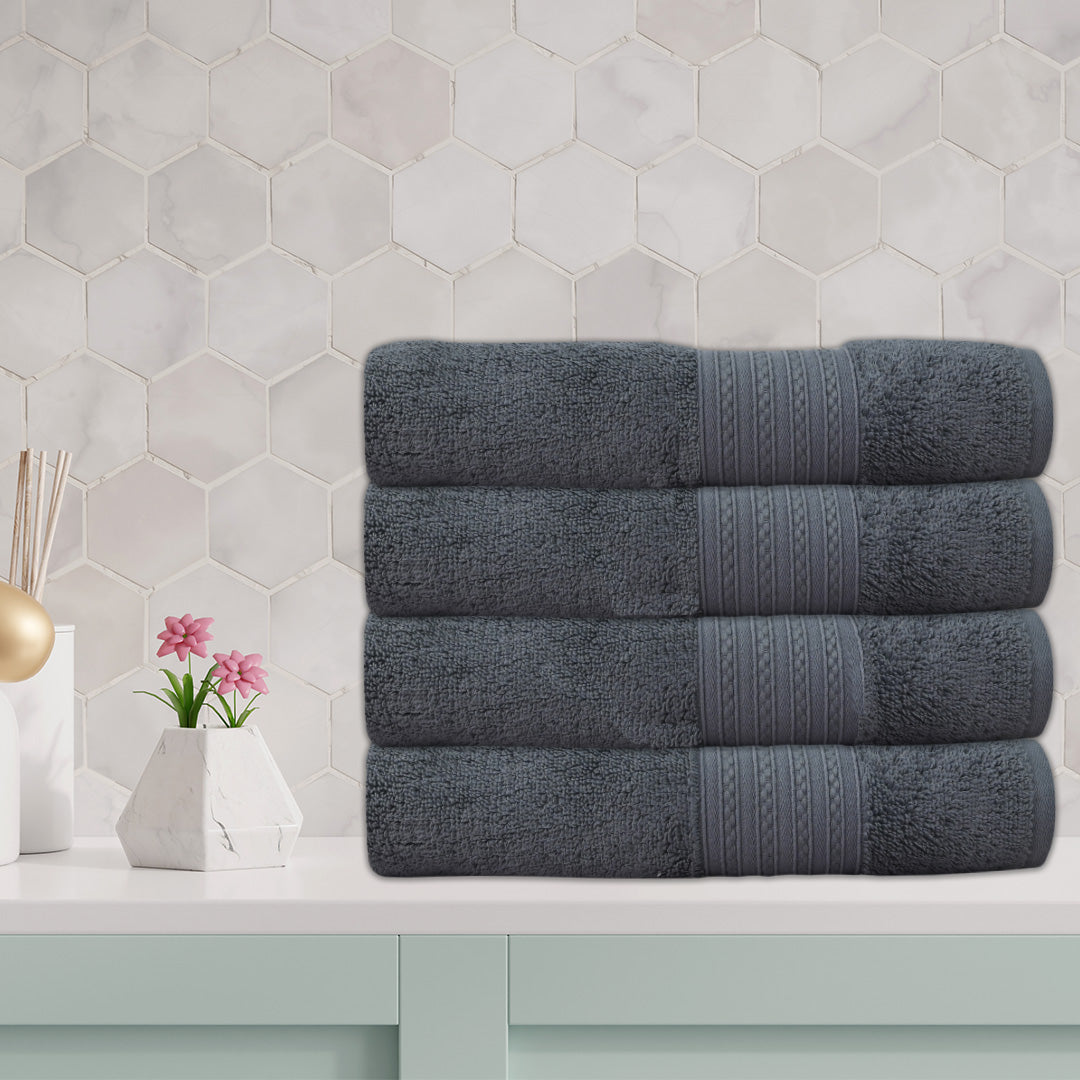 Luxury 100% Cotton Supreme Bath Towel - Dark grey (27" x 54")