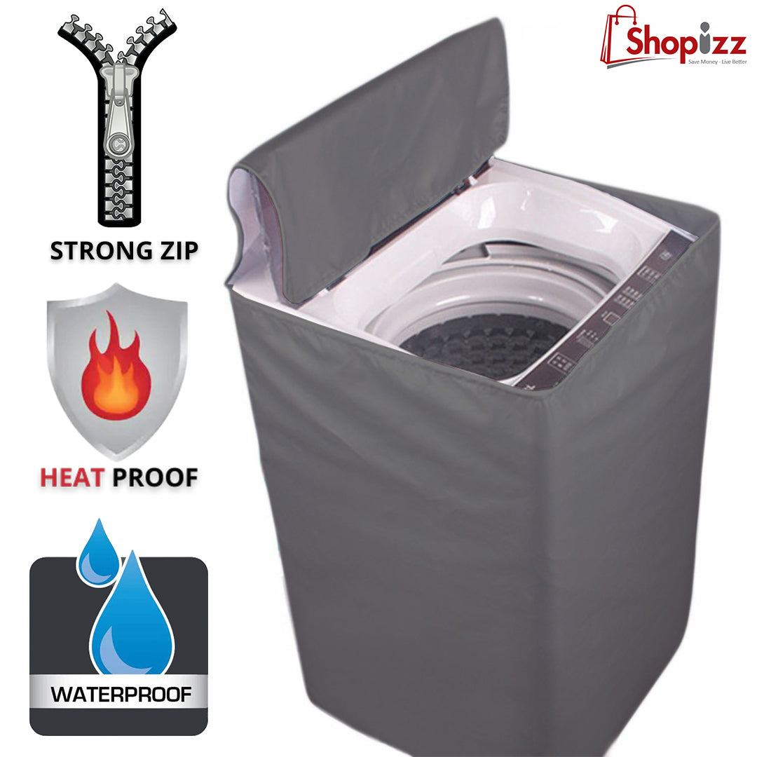 Washing Machine Cover : Waterproof , Dustproof, Heatproof & Scratchproof - Grey Color- Top Laod