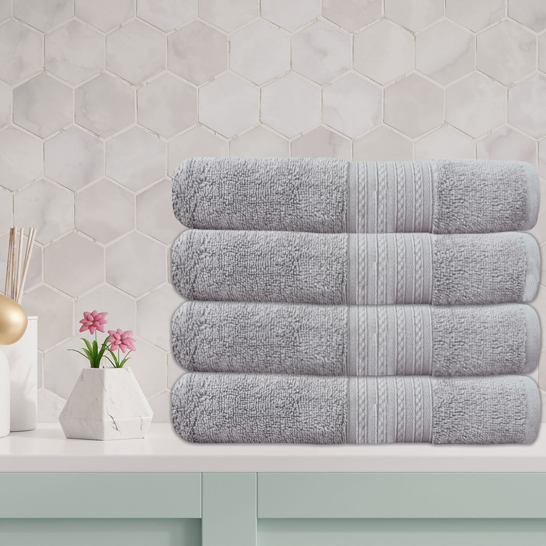 Luxury 100% Cotton Supreme Bath Towel - Light grey (27 x 84)