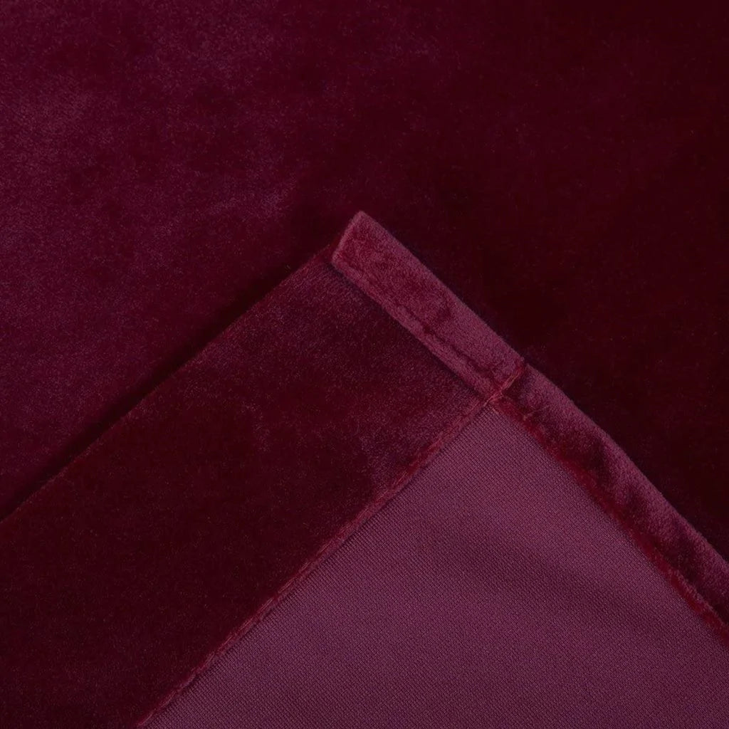 Pair of Laser Cutwork Versace Velvet Curtains Light Brown on Maroon With Tie Belts